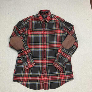 Pendleton Hawthorne Red Black Flannel Shirt Mens Small Cottagecore Gorpcore